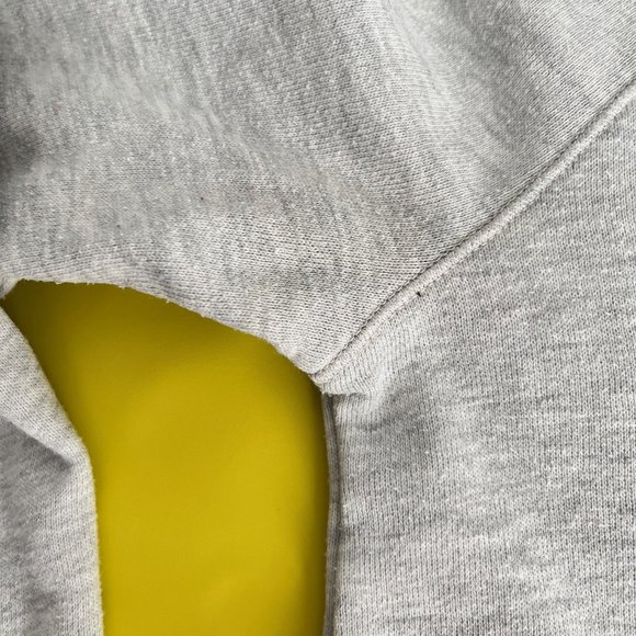 Express Cropped Sweater with Sequin and Lace Owl, Heather Gray/Cream, Size XS - Picture 5 of 14